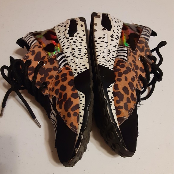 Steve Madden Girl's JCliff Animal Print Platform Sneakers - Picture 1 of 6
